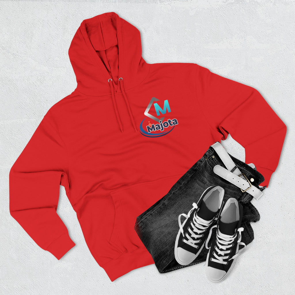 Majota Logo Hoodie – Lightweight White Fleece Pullover