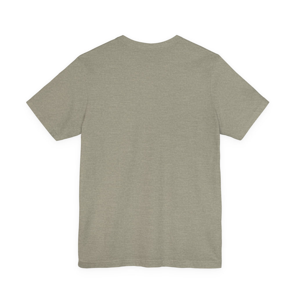 Majeta Script Frame Tee — "No Note, No Worry" White Short Sleeve T-Shirt