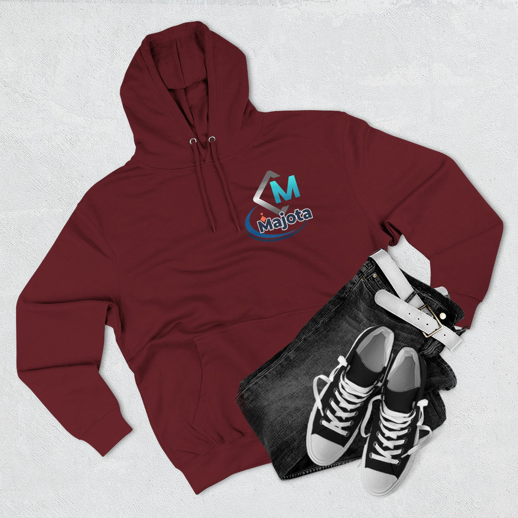 Majota Logo Hoodie – Lightweight White Fleece Pullover