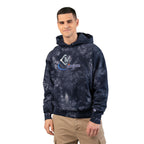 Embroidered Champion Tie-Dye Hoodie – Black Marble Crewneck