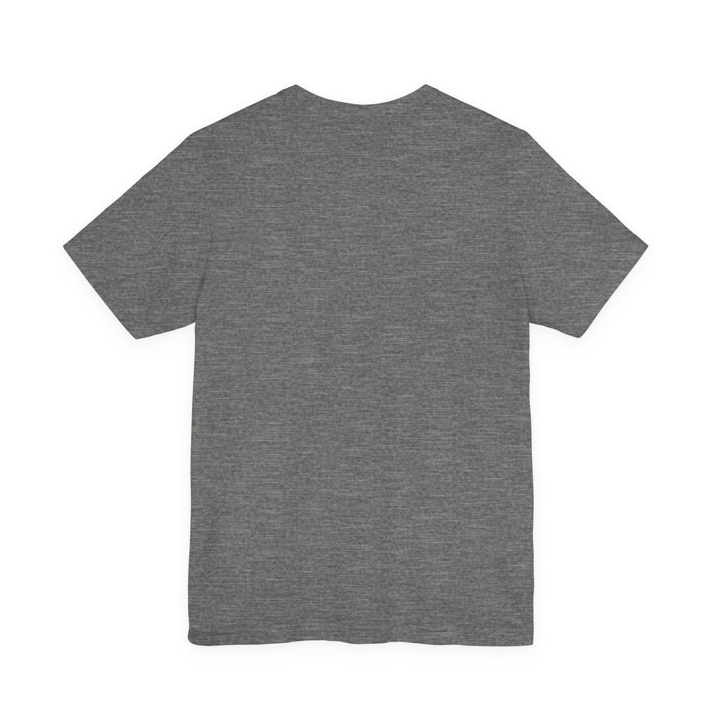 Majeta Script Frame Tee — "No Note, No Worry" White Short Sleeve T-Shirt