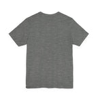 Majeta Script Frame Tee — "No Note, No Worry" White Short Sleeve T-Shirt
