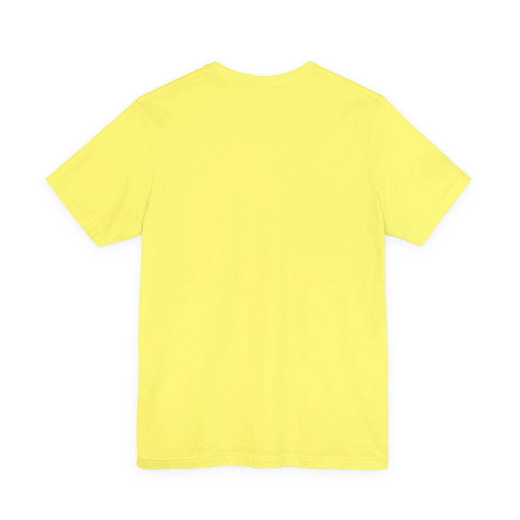 Majeta Script Frame Tee — "No Note, No Worry" White Short Sleeve T-Shirt