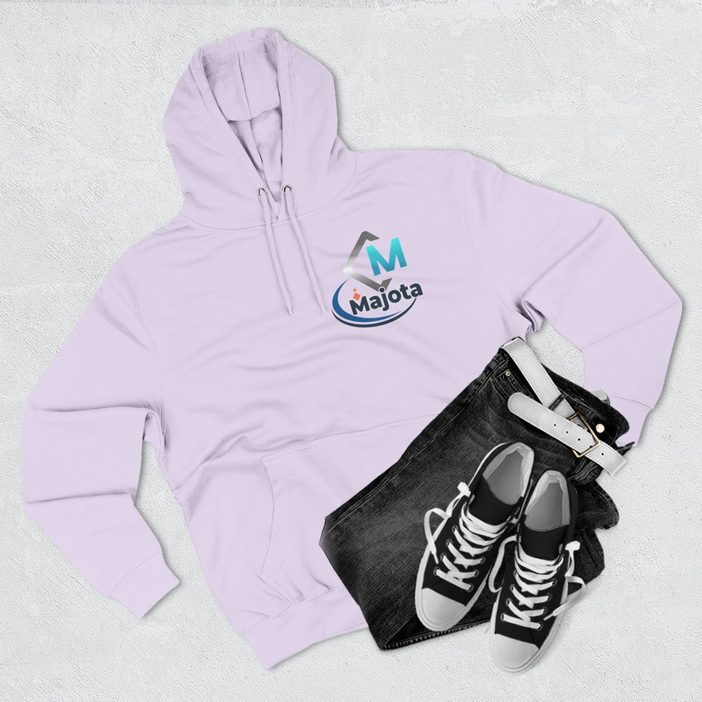 Majota Logo Hoodie – Lightweight White Fleece Pullover