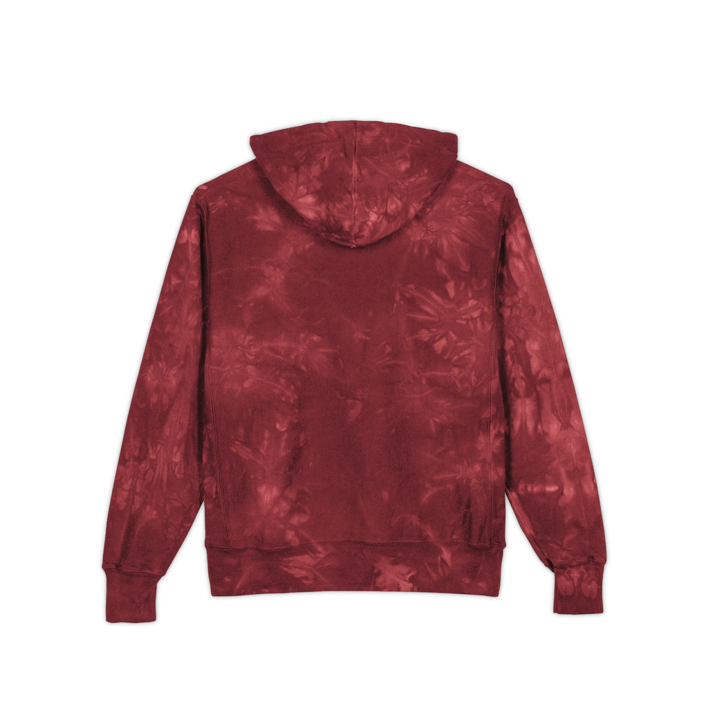 Embroidered Champion Tie-Dye Hoodie – Black Marble Crewneck