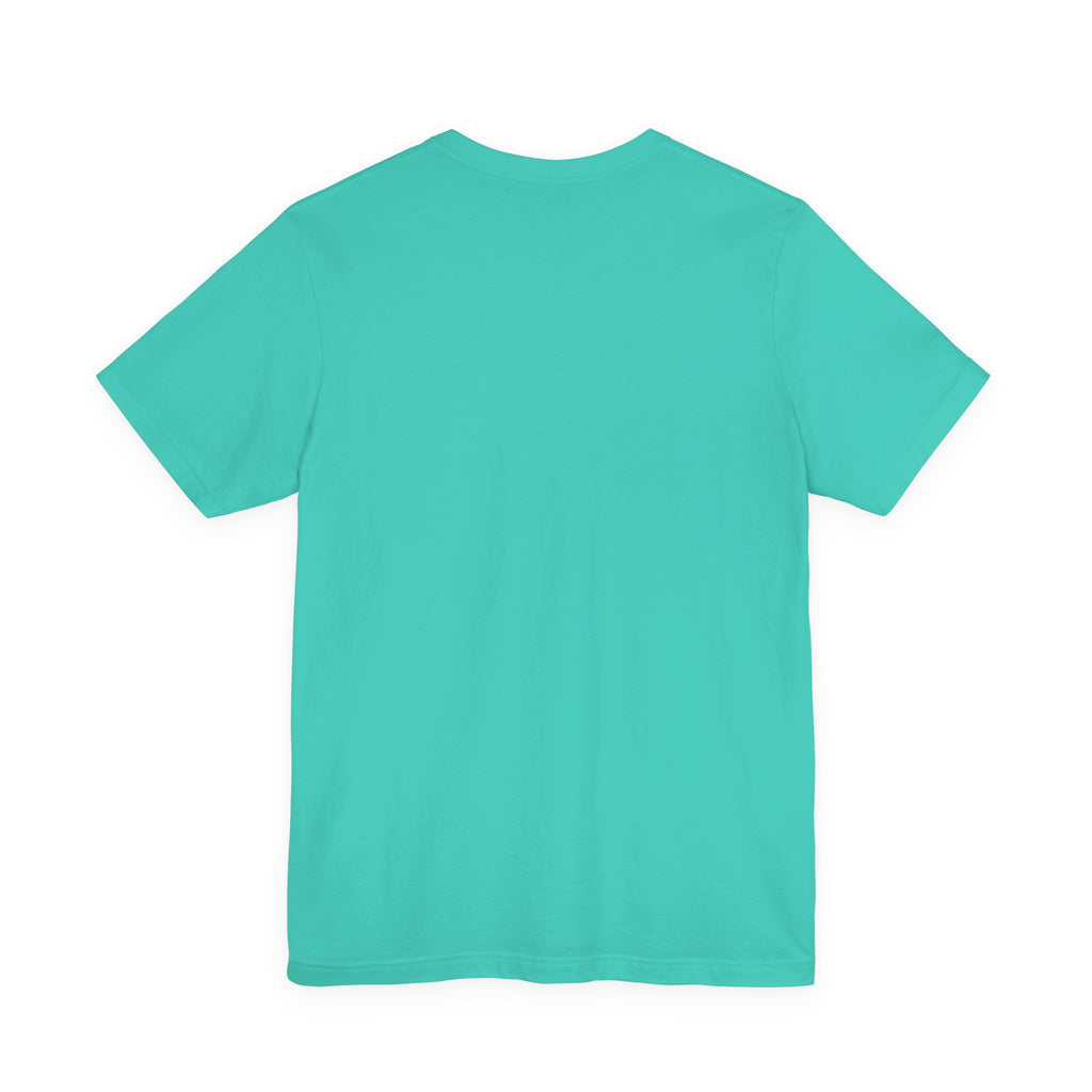 Majeta Script Frame Tee — "No Note, No Worry" White Short Sleeve T-Shirt