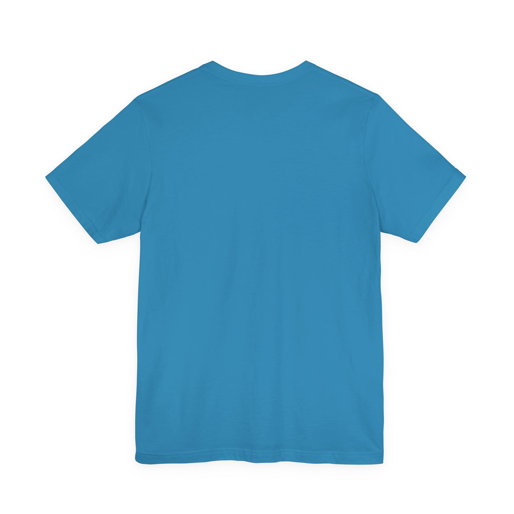 Majeta Script Frame Tee — "No Note, No Worry" White Short Sleeve T-Shirt