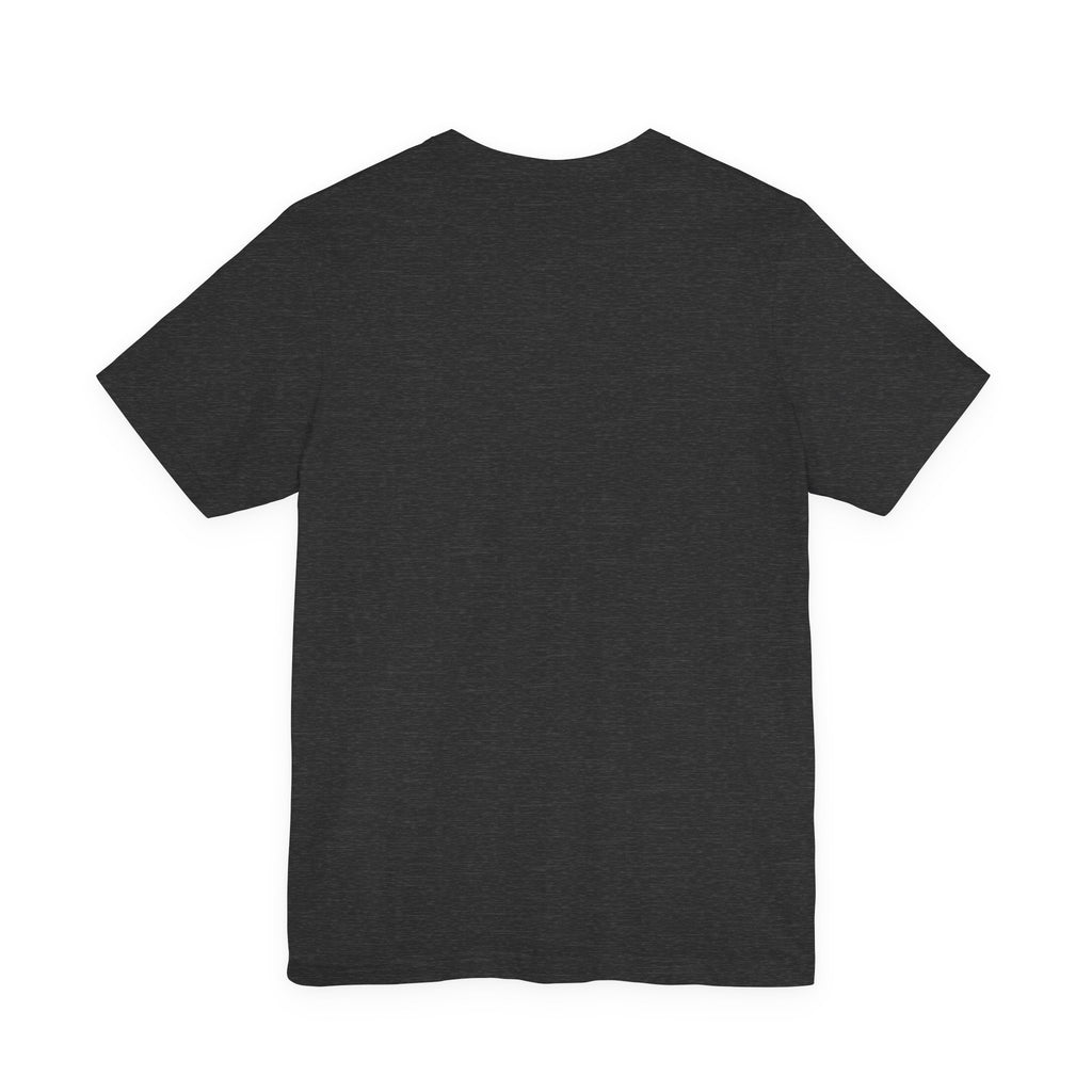 Majeta Script Frame Tee — "No Note, No Worry" White Short Sleeve T-Shirt