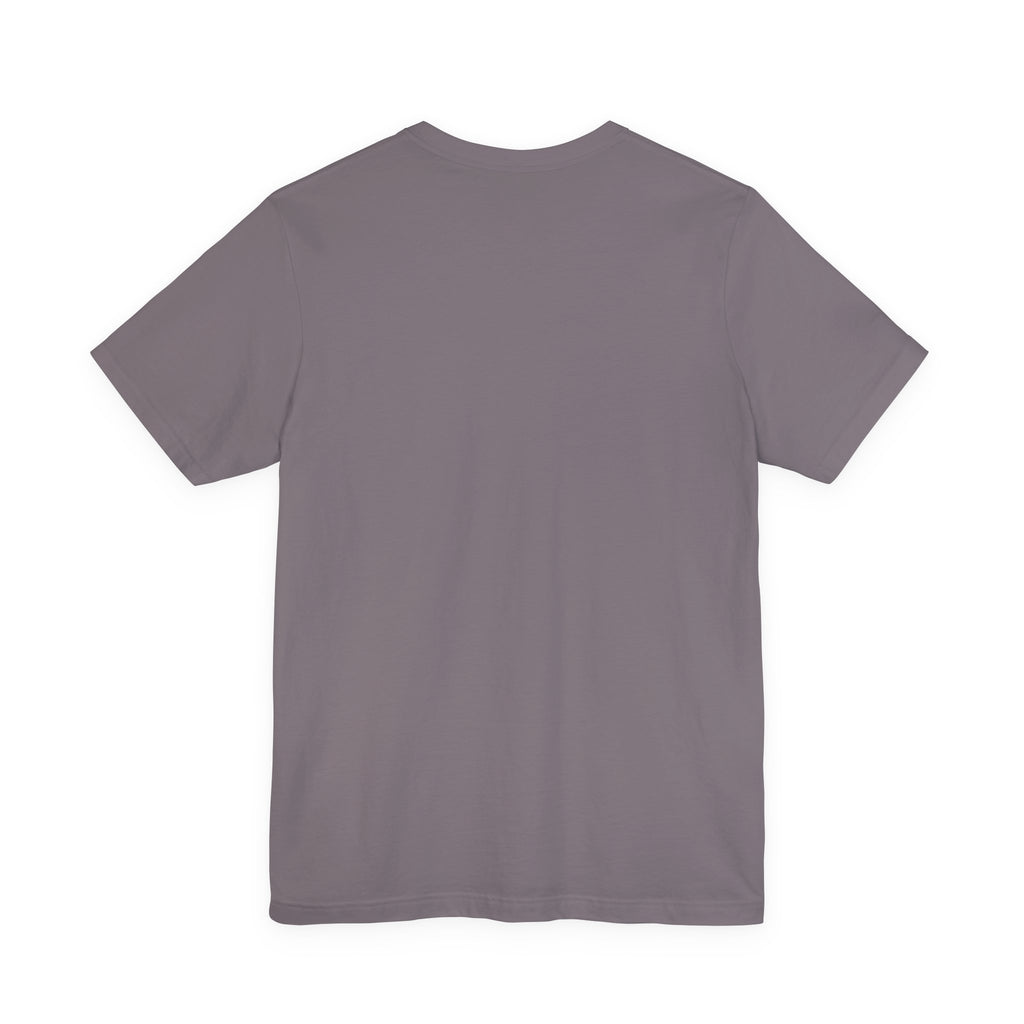 Majeta Script Frame Tee — "No Note, No Worry" White Short Sleeve T-Shirt