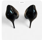 Black patent leather pointed toe pumps #heels #formalwear made by Nanbei•zuo women shoe size 38 in us 7.5