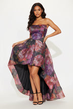 Always Admire You Taffeta Gown - Pink/combo Fashion Nova