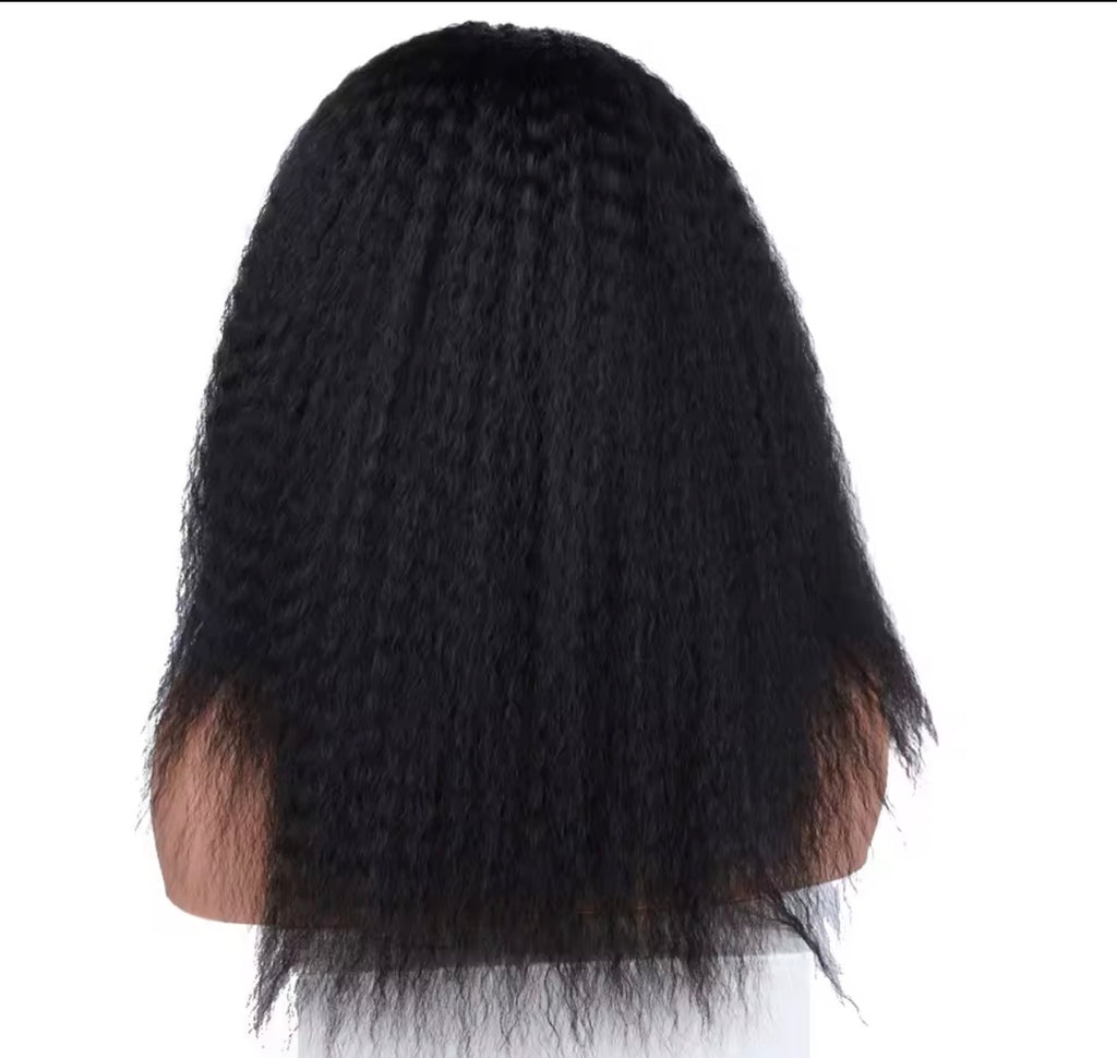 Kinky Curly Synthetic Hair Wig 14 Inch Afro Synthetic Headband Wig Shoulder Length