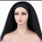 Kinky Curly Synthetic Hair Wig 14 Inch Afro Synthetic Headband Wig Shoulder Length