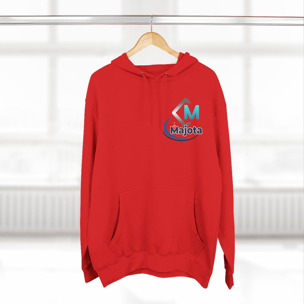 Majota Logo Hoodie – Lightweight White Fleece Pullover