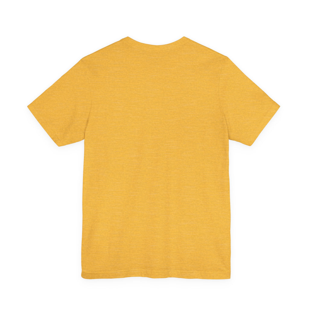 Majeta Script Frame Tee — "No Note, No Worry" White Short Sleeve T-Shirt