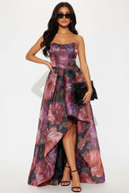 Always Admire You Taffeta Gown - Pink/combo Fashion Nova