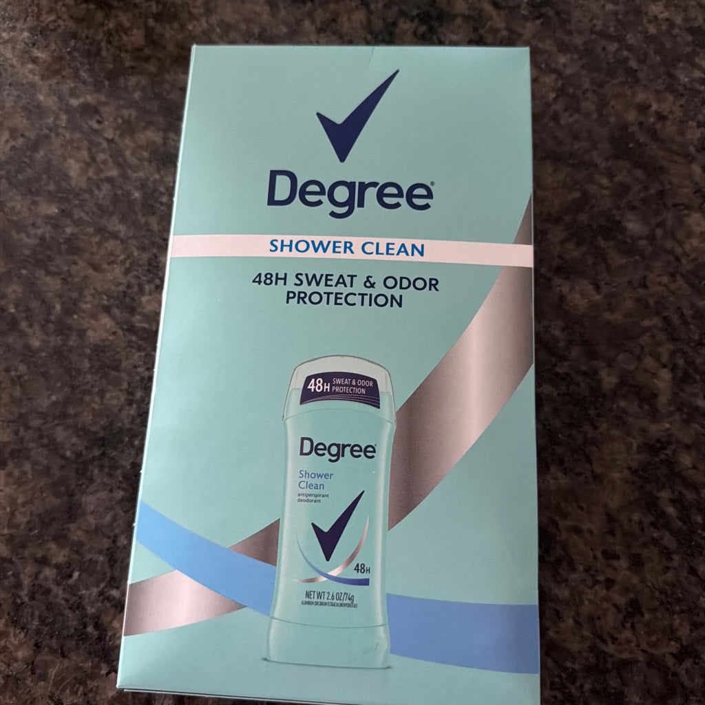 5-Pack Degree Antiperspirant Deodorant Shower Clean 48-Hour Protection 2.6 oz