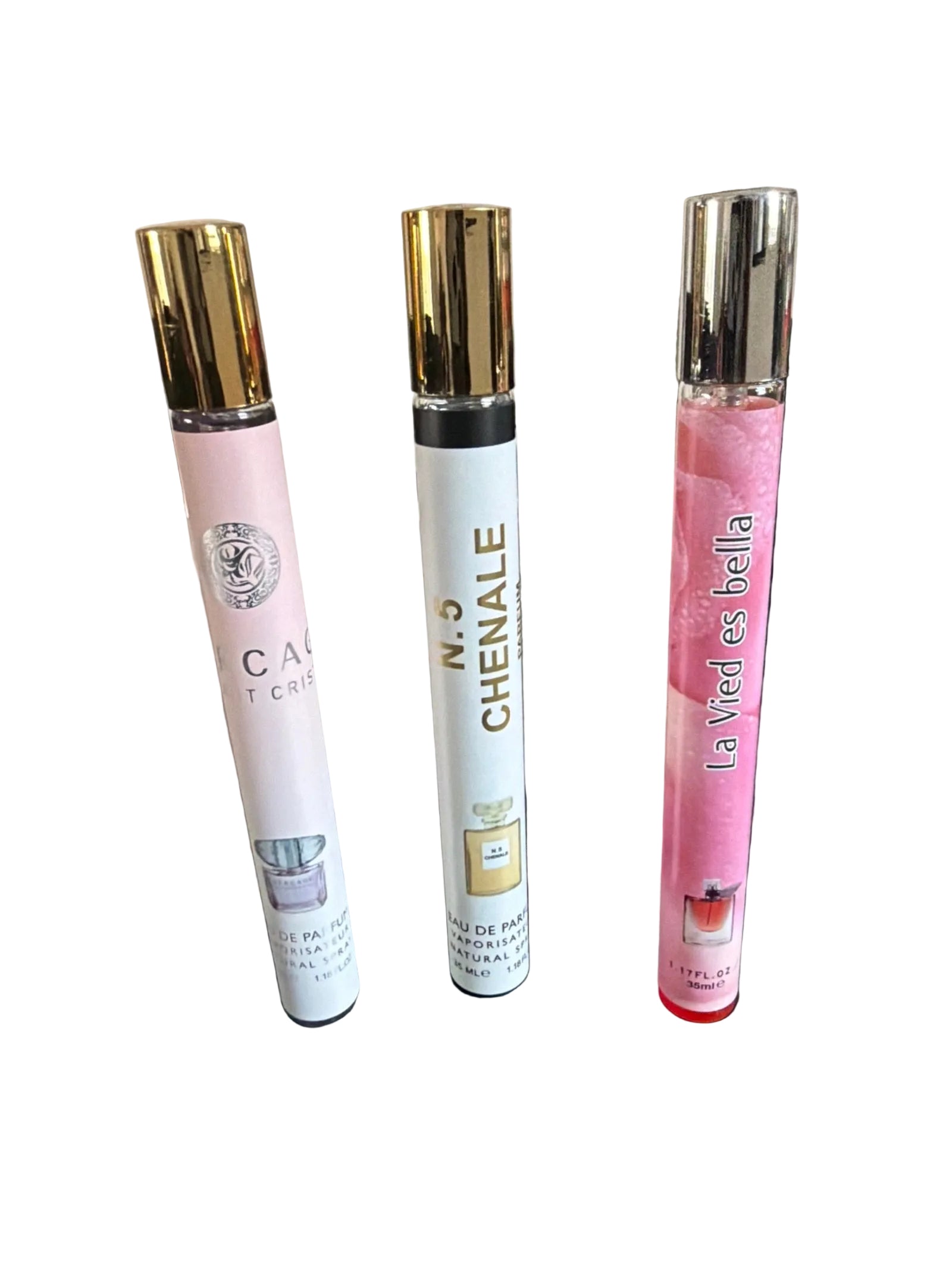 Lot of 3 Mini Eau De Parfum J’aedar, La Vied Es Bella, Vercage.